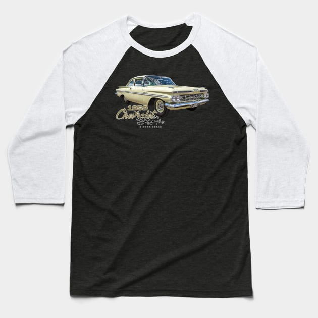 1959 Chevrolet Bel Air 2 Door Sedan Baseball T-Shirt by Gestalt Imagery